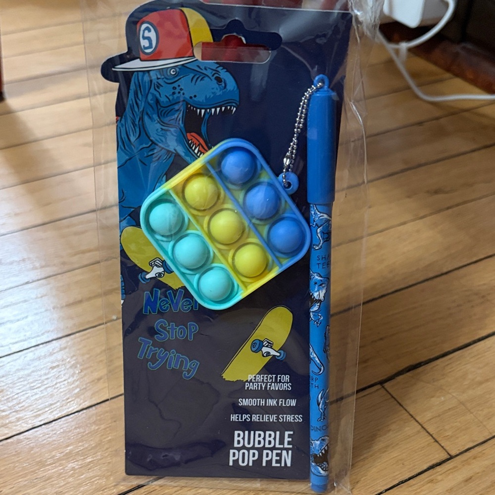 Dinosaur Bubble Pop Pen Set